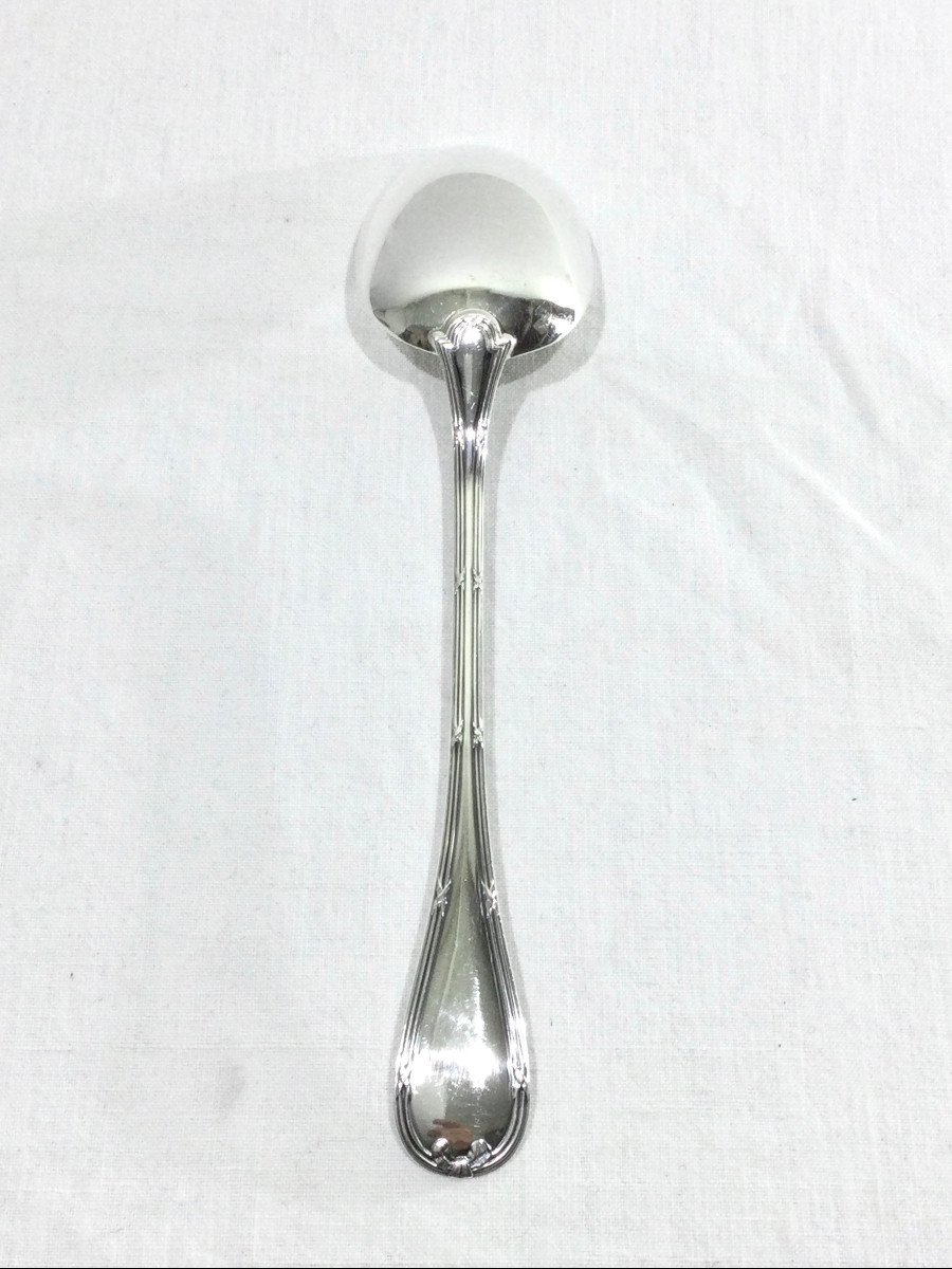  Christofle – Crossed Ribbons Stewing Spoon -photo-1