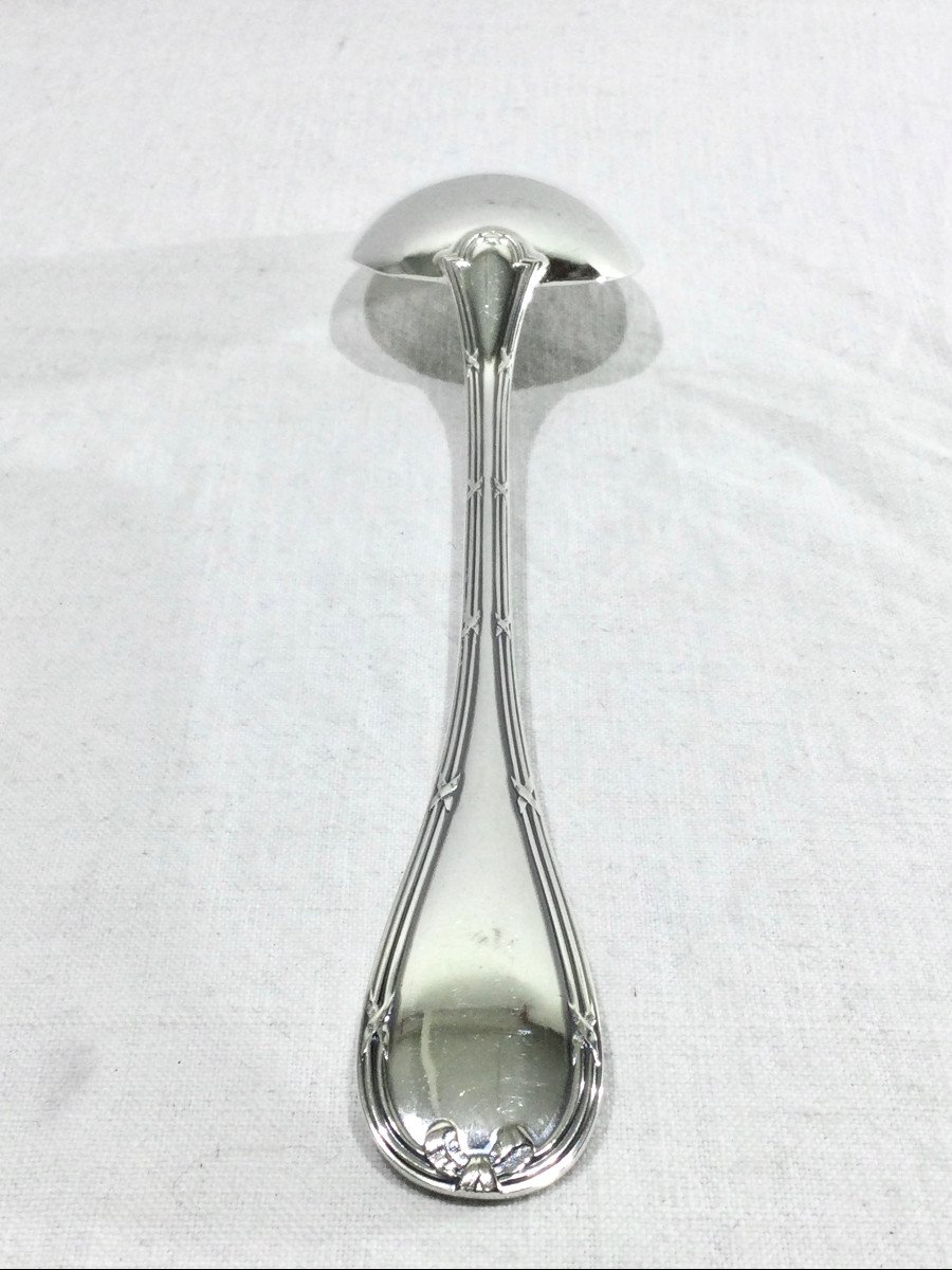  Christofle – Crossed Ribbons Stewing Spoon -photo-2