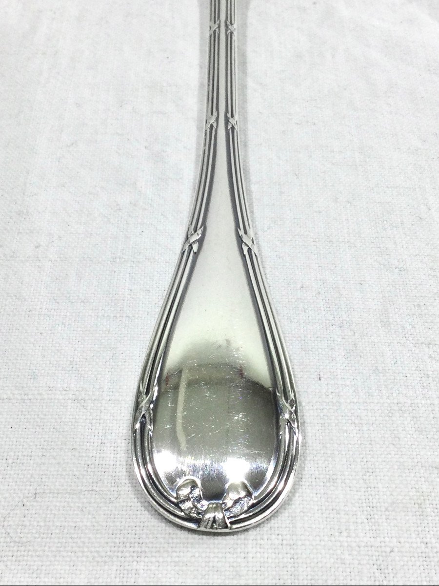  Christofle – Crossed Ribbons Stewing Spoon -photo-3