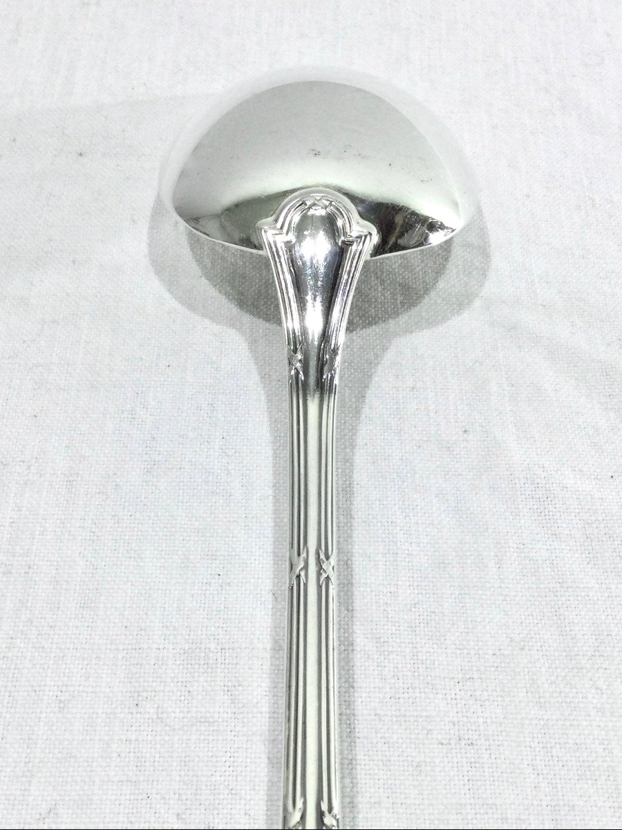  Christofle – Crossed Ribbons Stewing Spoon -photo-4