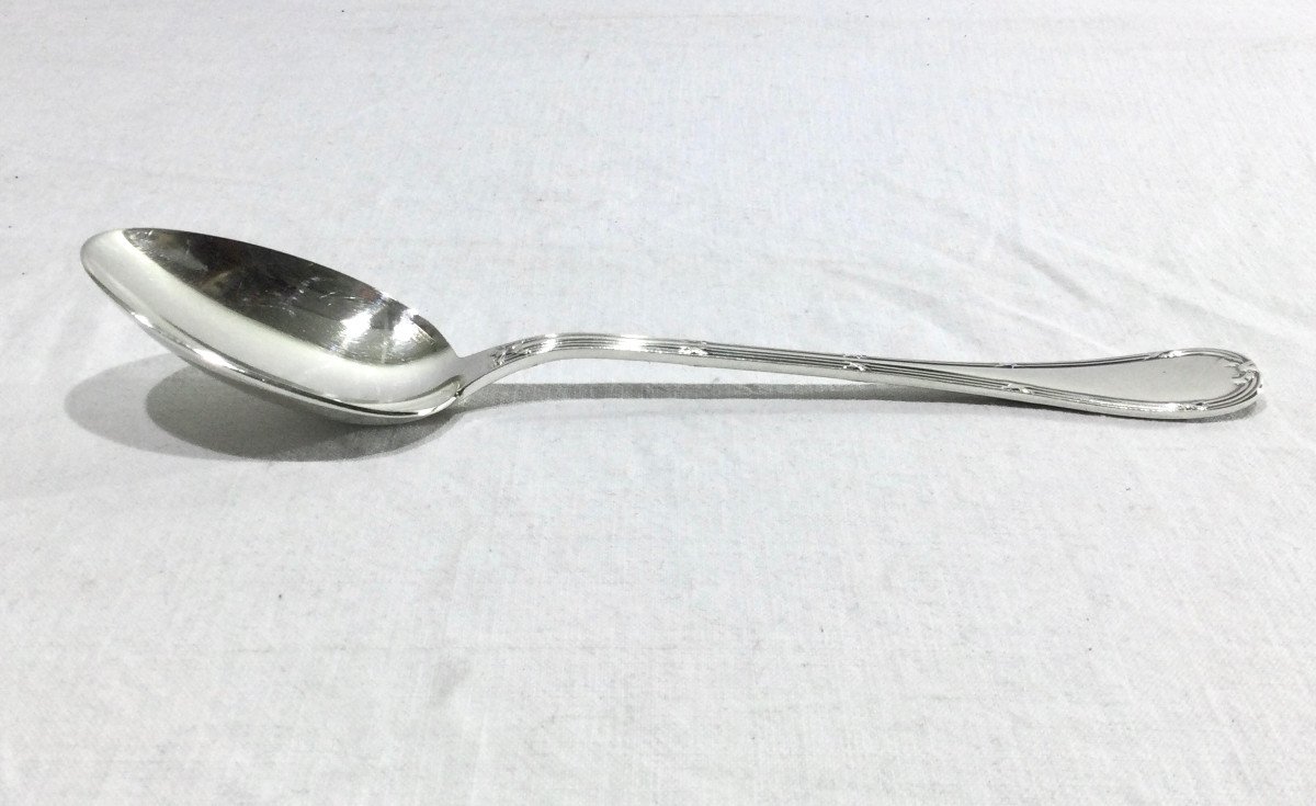  Christofle – Crossed Ribbons Stewing Spoon -photo-5