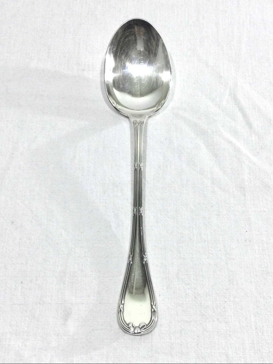  Christofle – Crossed Ribbons Stewing Spoon 