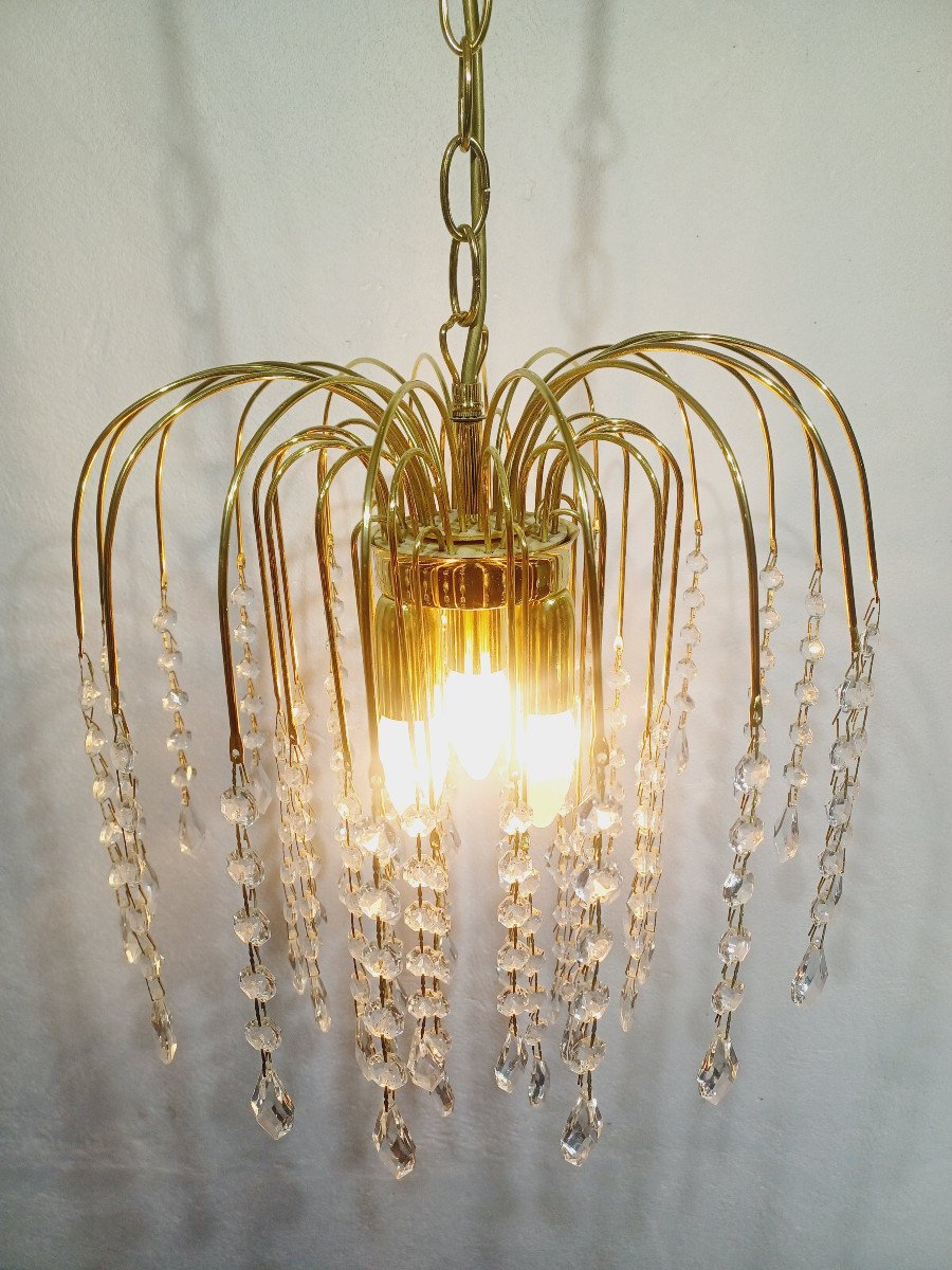 3 Light Crystal Chandelier -photo-2