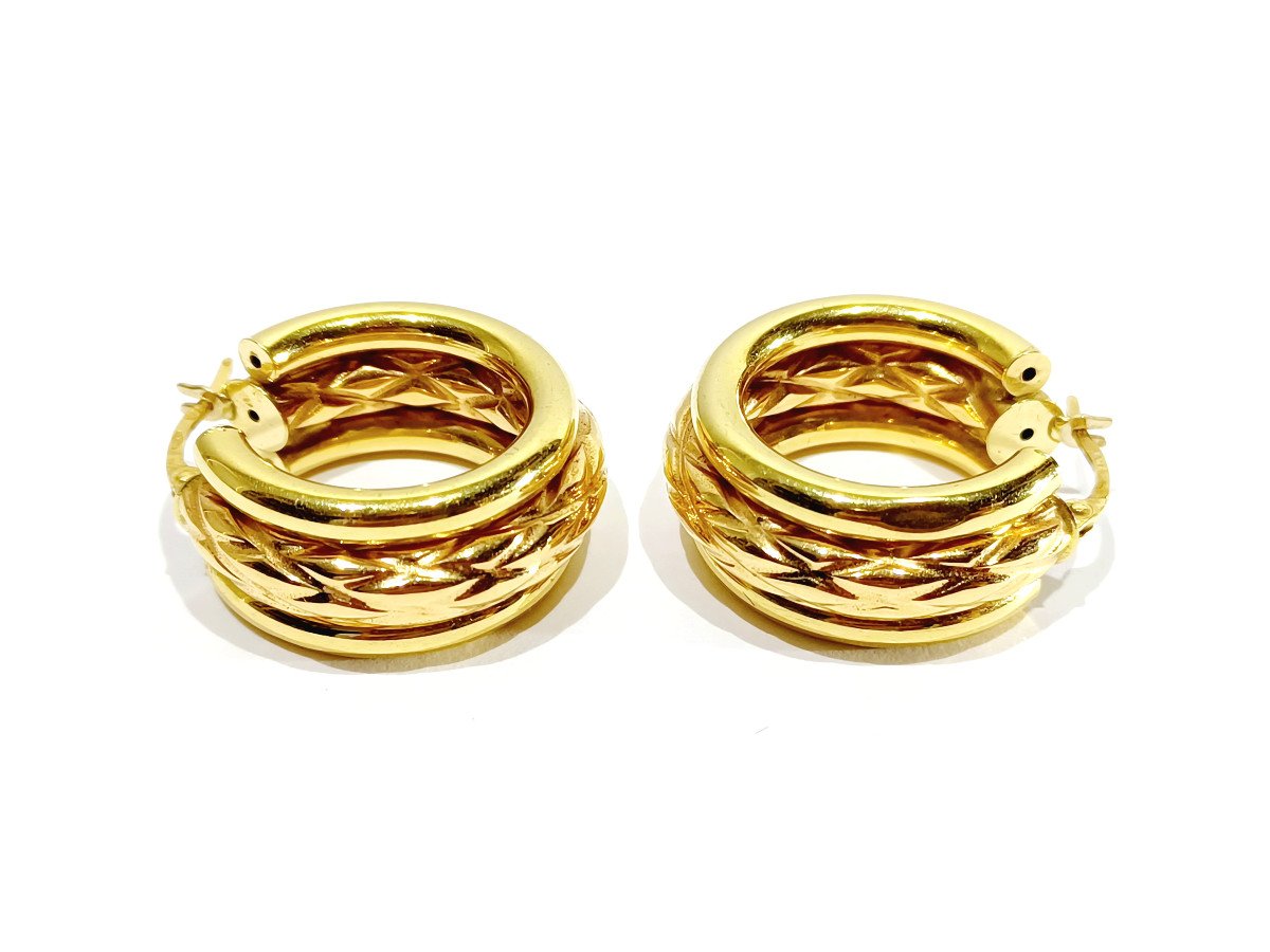 Pair Of Gold Hoop Earrings -photo-4