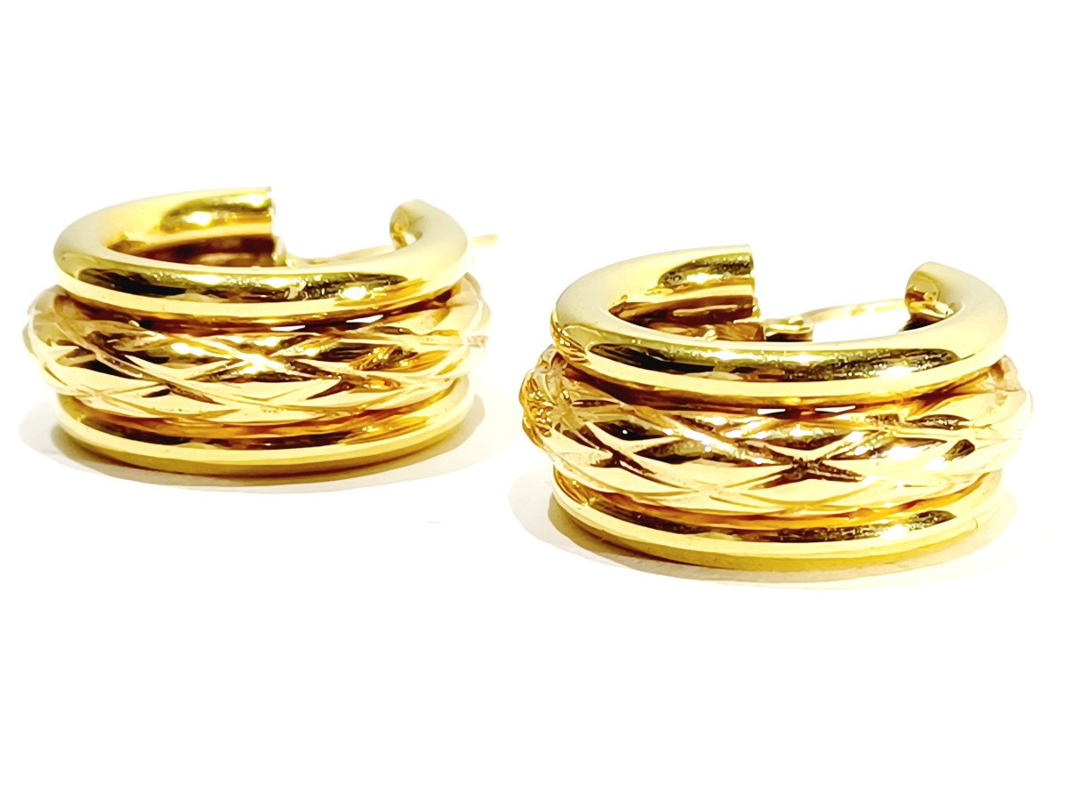 Pair Of Gold Hoop Earrings -photo-6