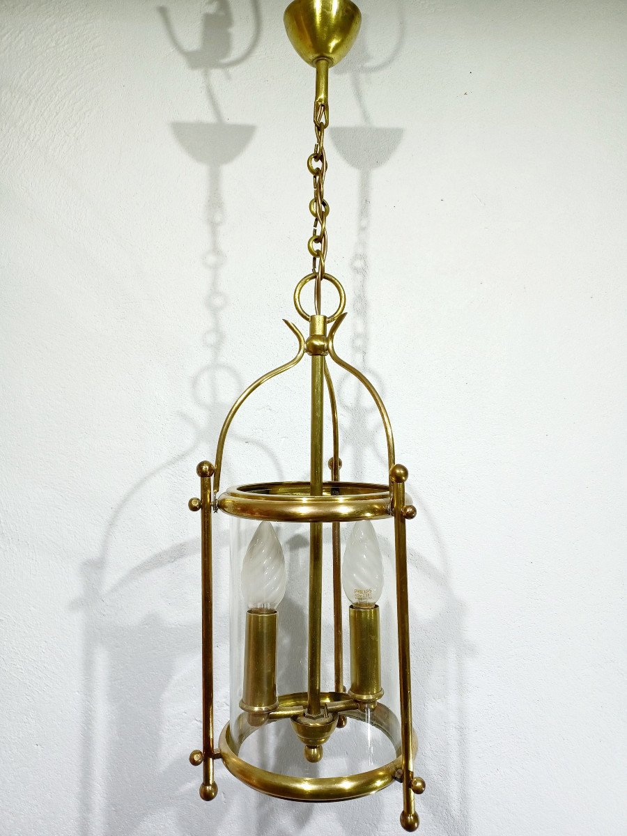 Lantern With 2 Lights In Bronze-photo-3