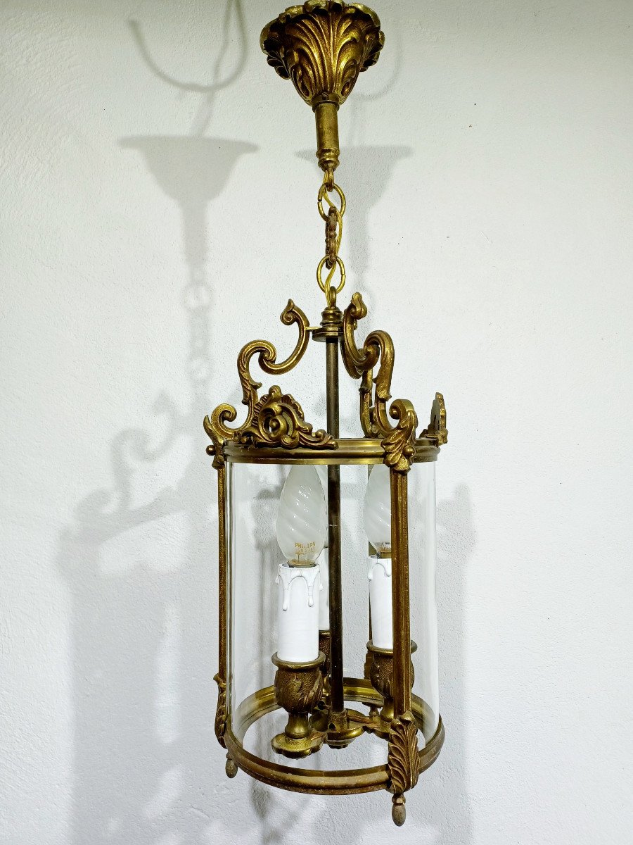 Lantern With 3 Lights In Bronze-photo-3