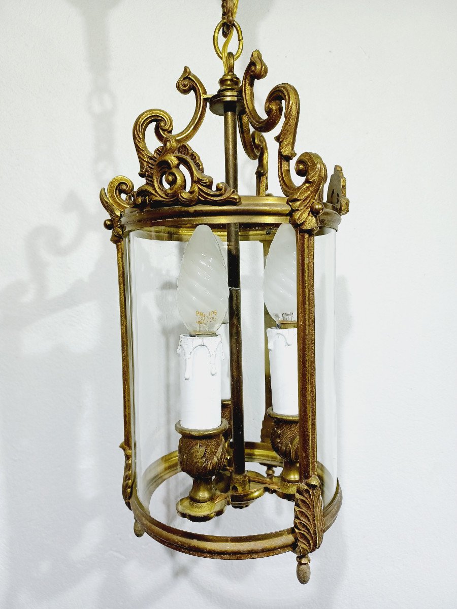 Lantern With 3 Lights In Bronze-photo-4