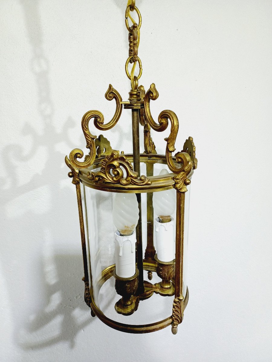 Lantern With 3 Lights In Bronze-photo-1