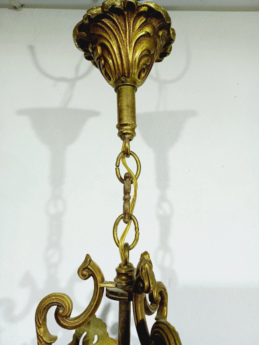 Lantern With 3 Lights In Bronze-photo-2