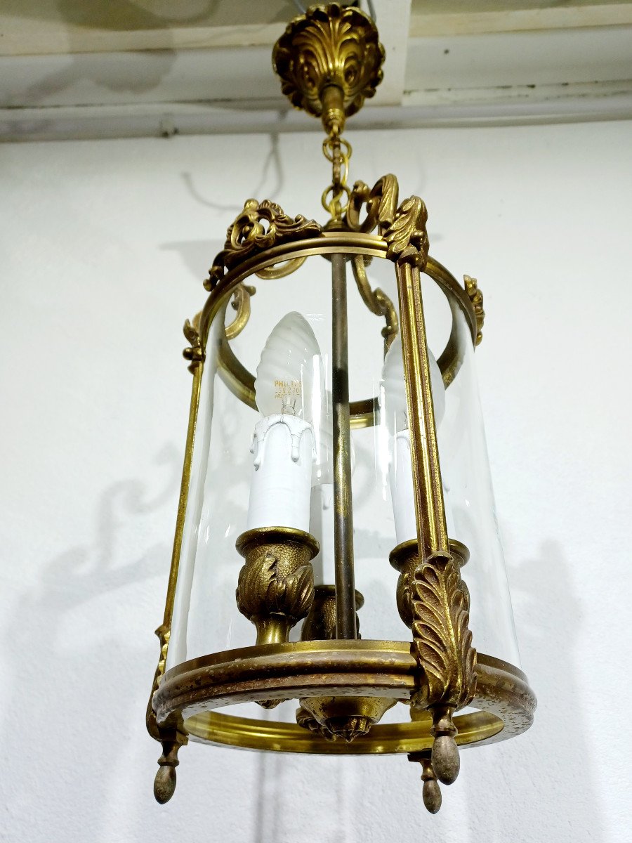 Lantern With 3 Lights In Bronze-photo-7