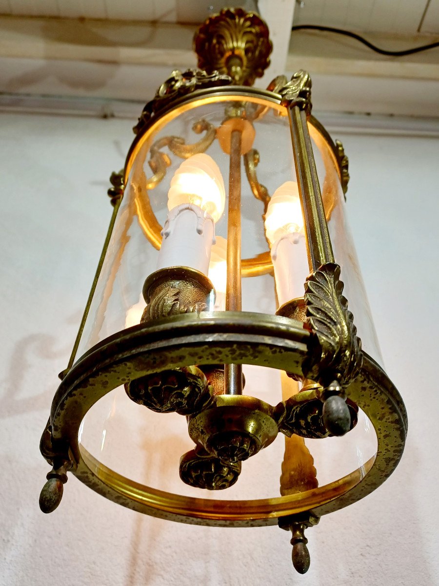 Lantern With 3 Lights In Bronze-photo-8