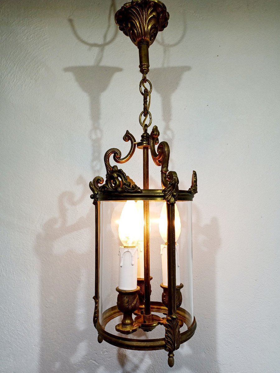 Lantern With 3 Lights In Bronze