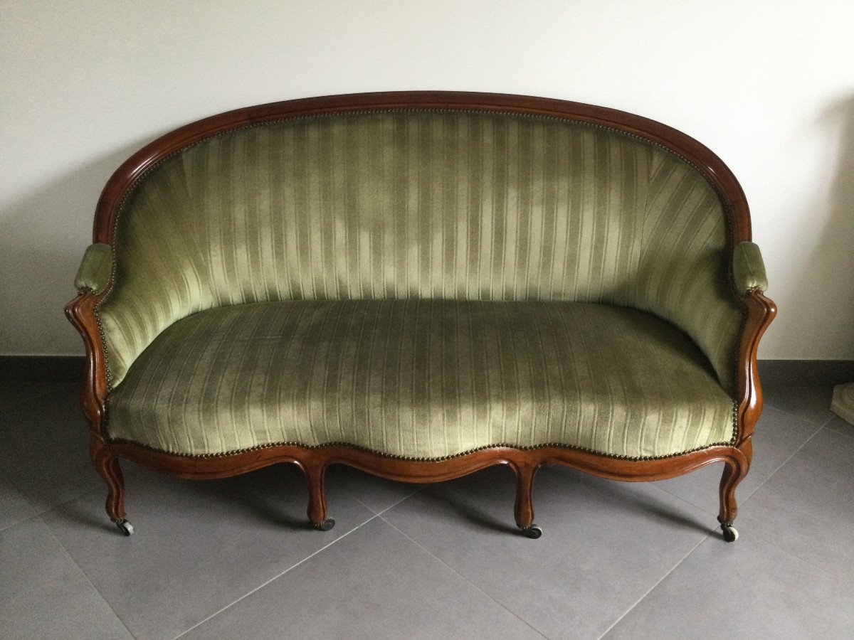 Napoleon III Sofa In Mahogany 