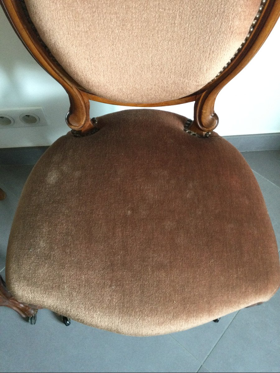 Pair Of Louis Philippe Medallion Chairs -photo-1