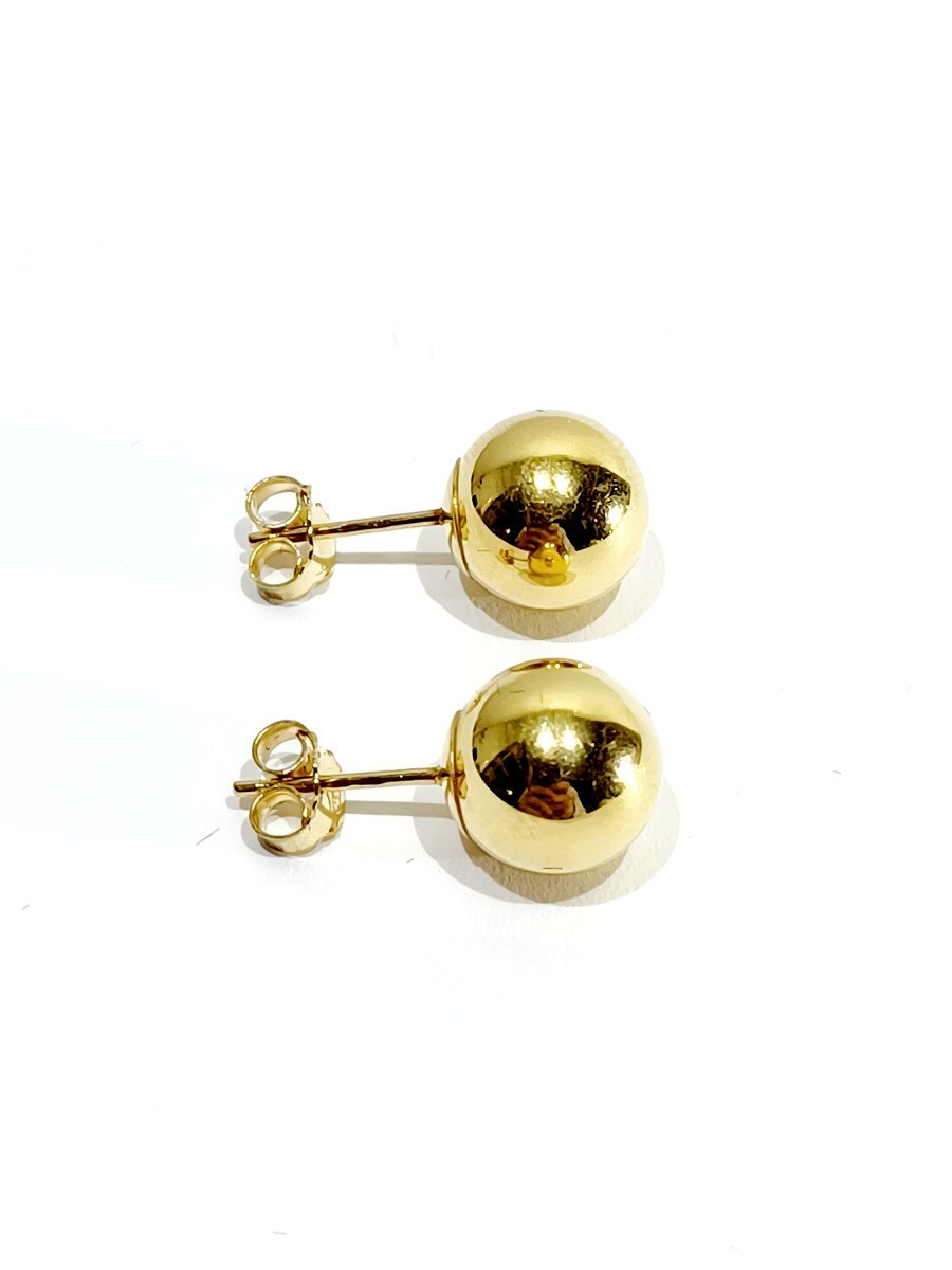 Paire De Boucles d'Oreilles « Boules » En Or -photo-1