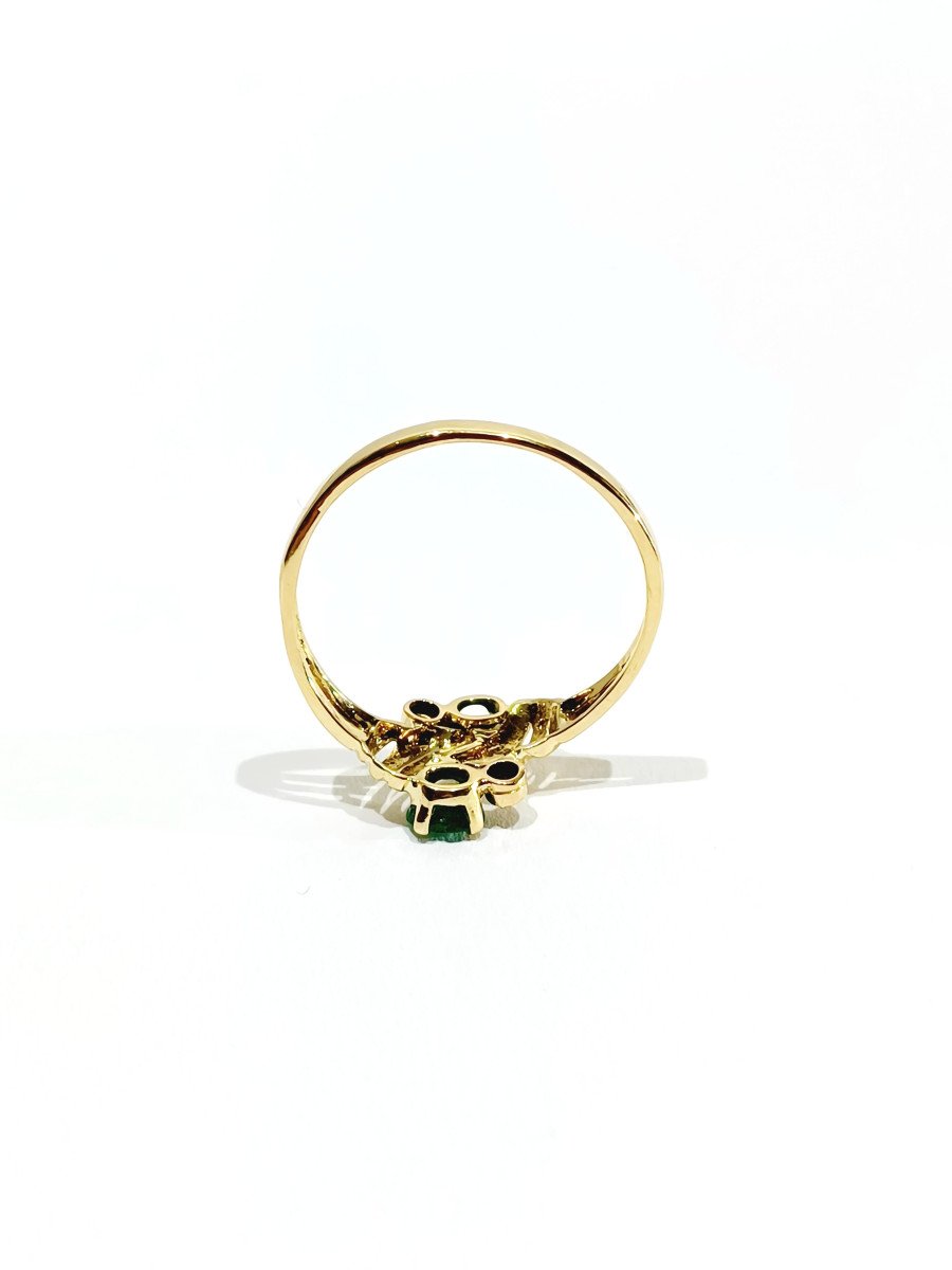 Toi Et Moi Gold Ring In Diamonds And Emeralds-photo-5