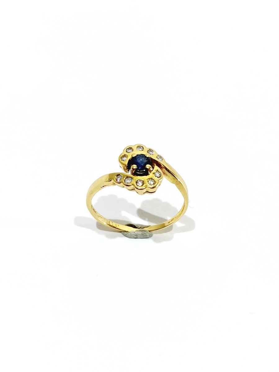 Bague Tourbillon Saphir Et Diamants -photo-2