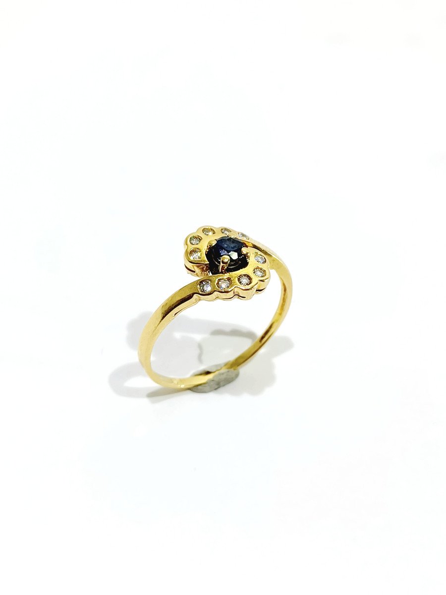 Sapphire And Diamond Tourbillon Ring -photo-3