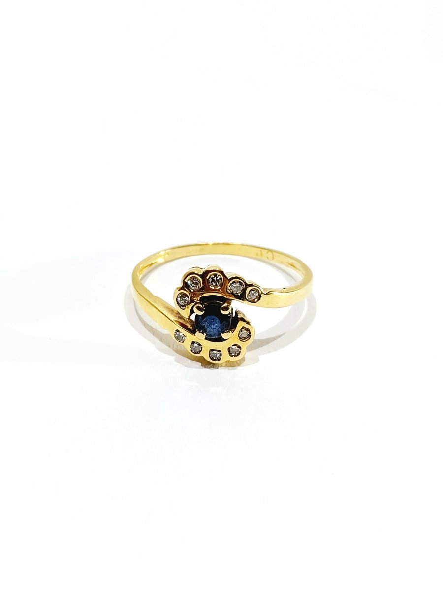 Sapphire And Diamond Tourbillon Ring -photo-4