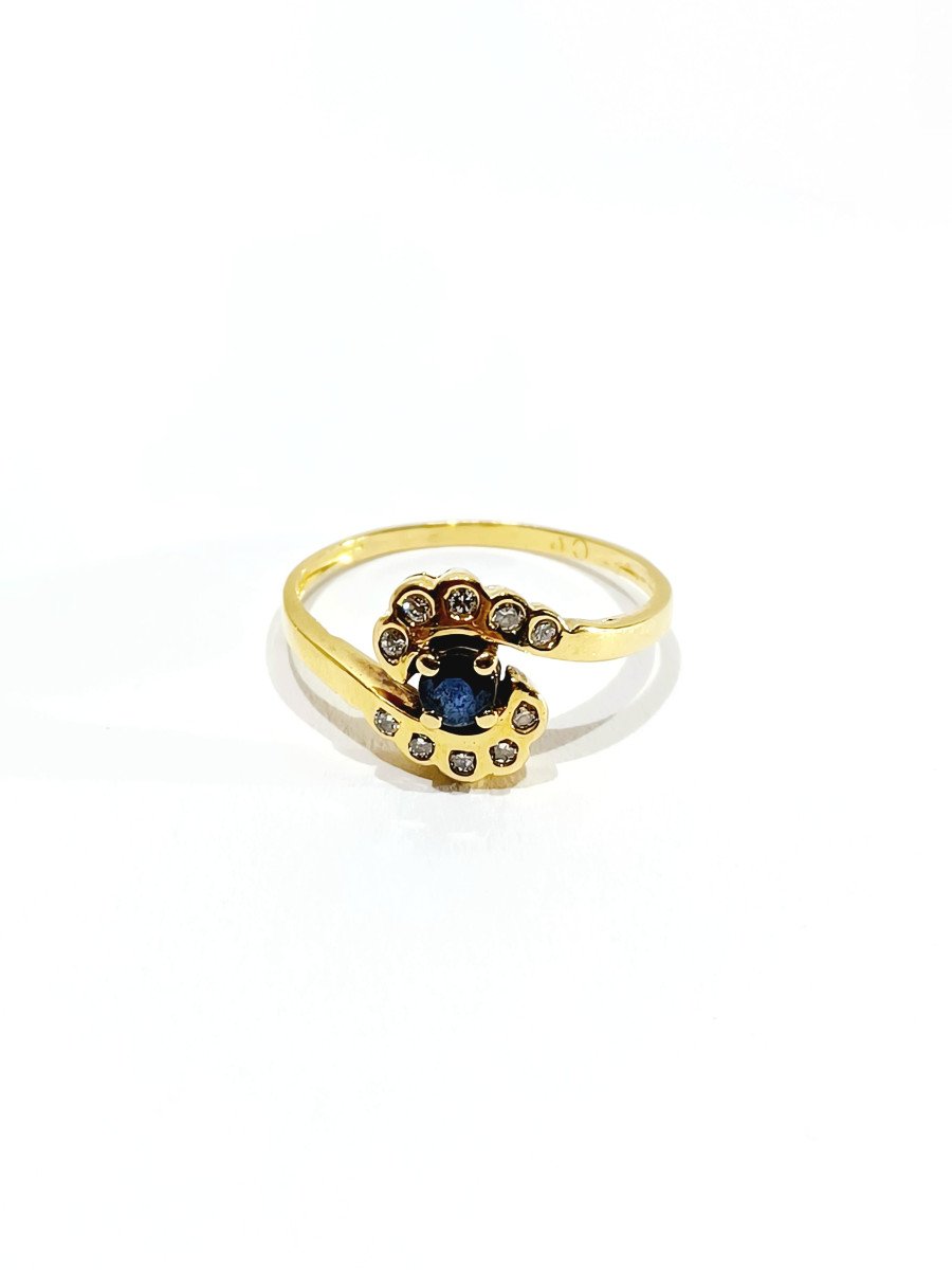 Bague Tourbillon Saphir Et Diamants -photo-4