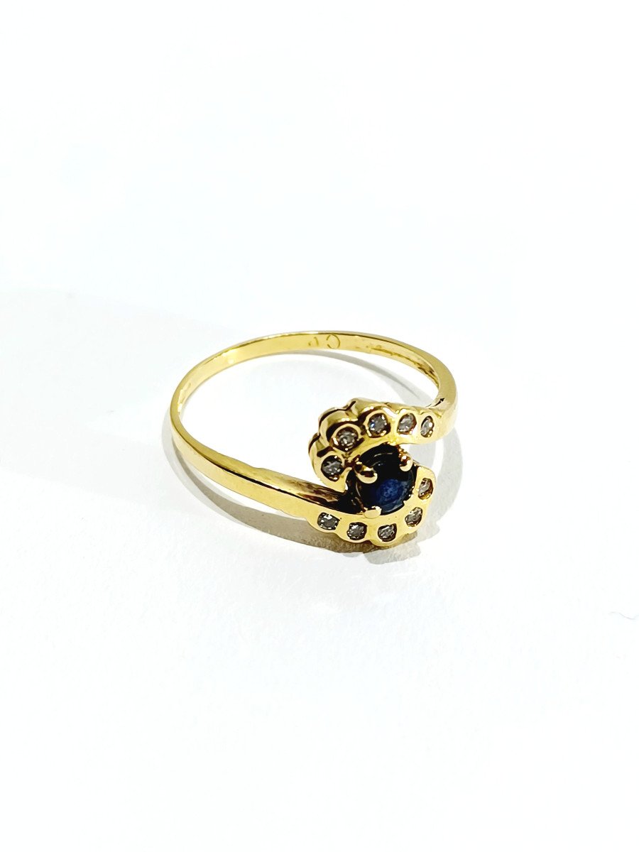 Bague Tourbillon Saphir Et Diamants -photo-4