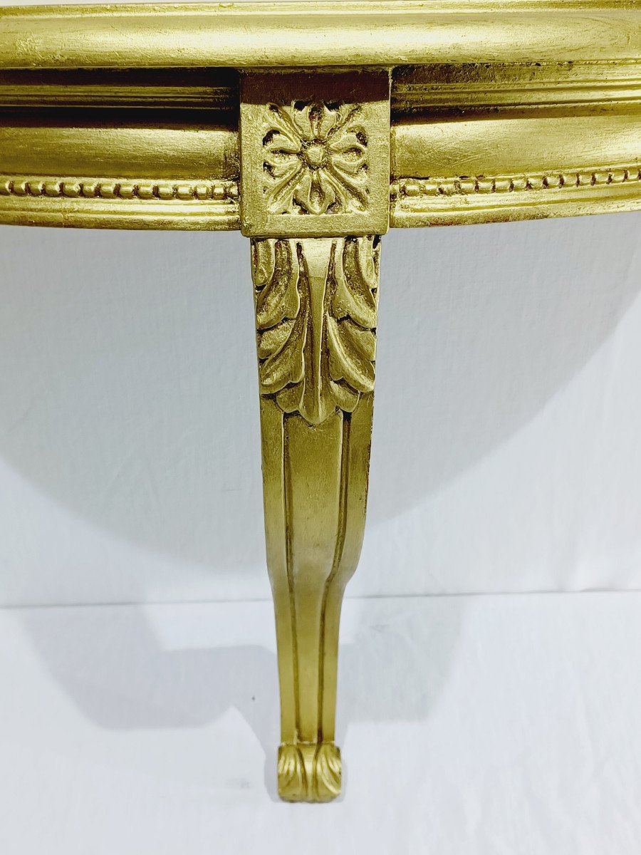 Louis XVI Style Golden Console-photo-3