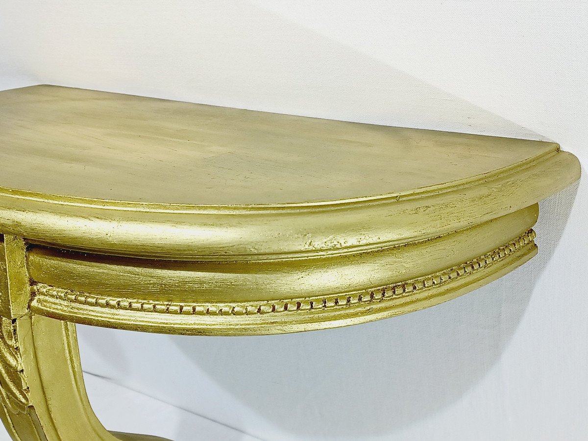 Louis XVI Style Golden Console-photo-5