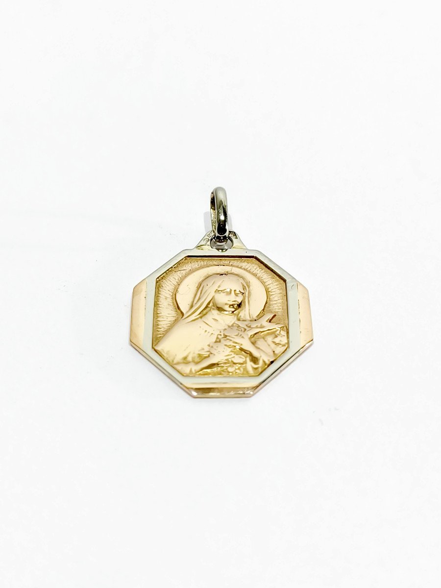 Medal Of The Virgin In Rose And Platinum-photo-2