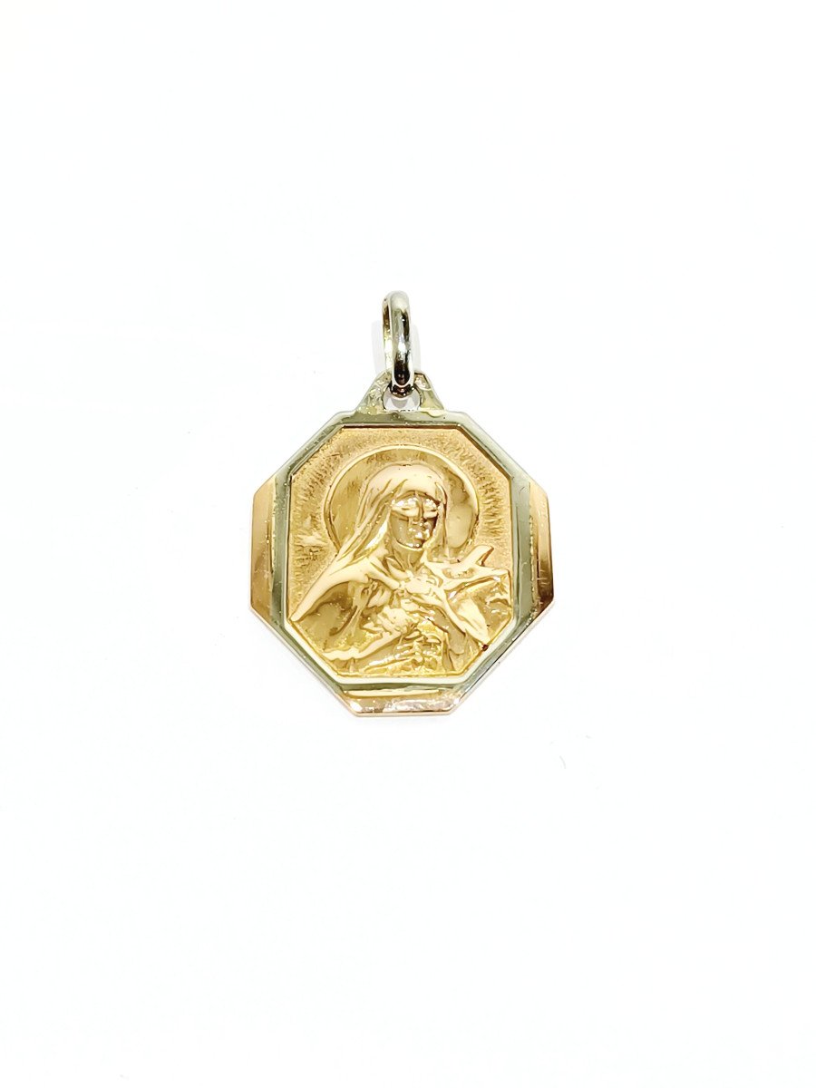 Medal Of The Virgin In Rose And Platinum