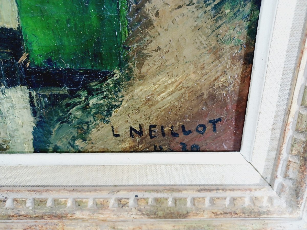 L Neillot - Oil On Canvas “the Seine At Meudon” -photo-5