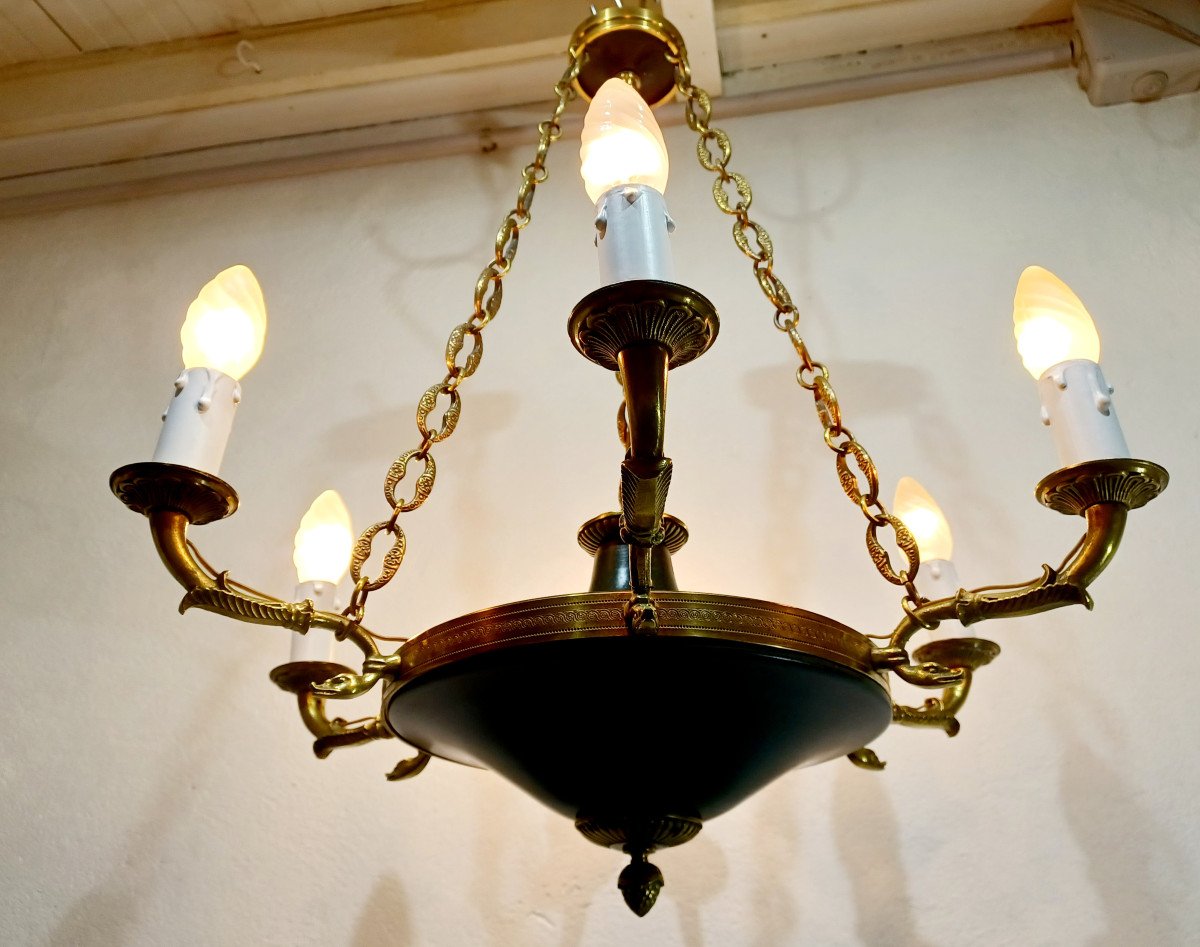 6-light Empire Chandelier	-photo-8