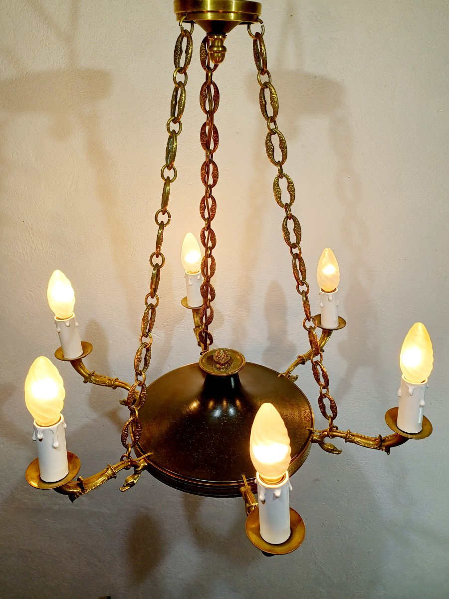 6-light Empire Chandelier	