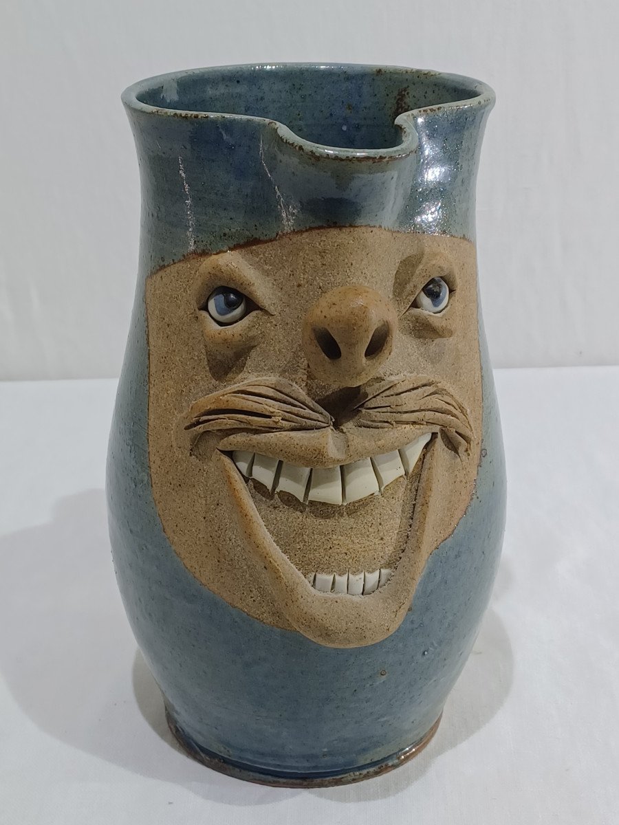 Anthropomorphic Stoneware Pitcher-photo-2