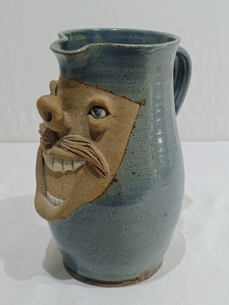 Anthropomorphic Stoneware Pitcher-photo-3