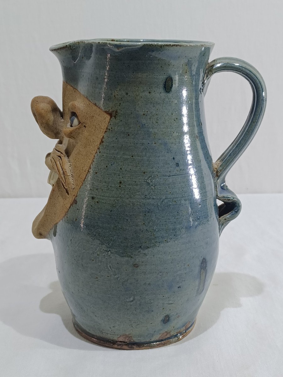 Anthropomorphic Stoneware Pitcher-photo-4