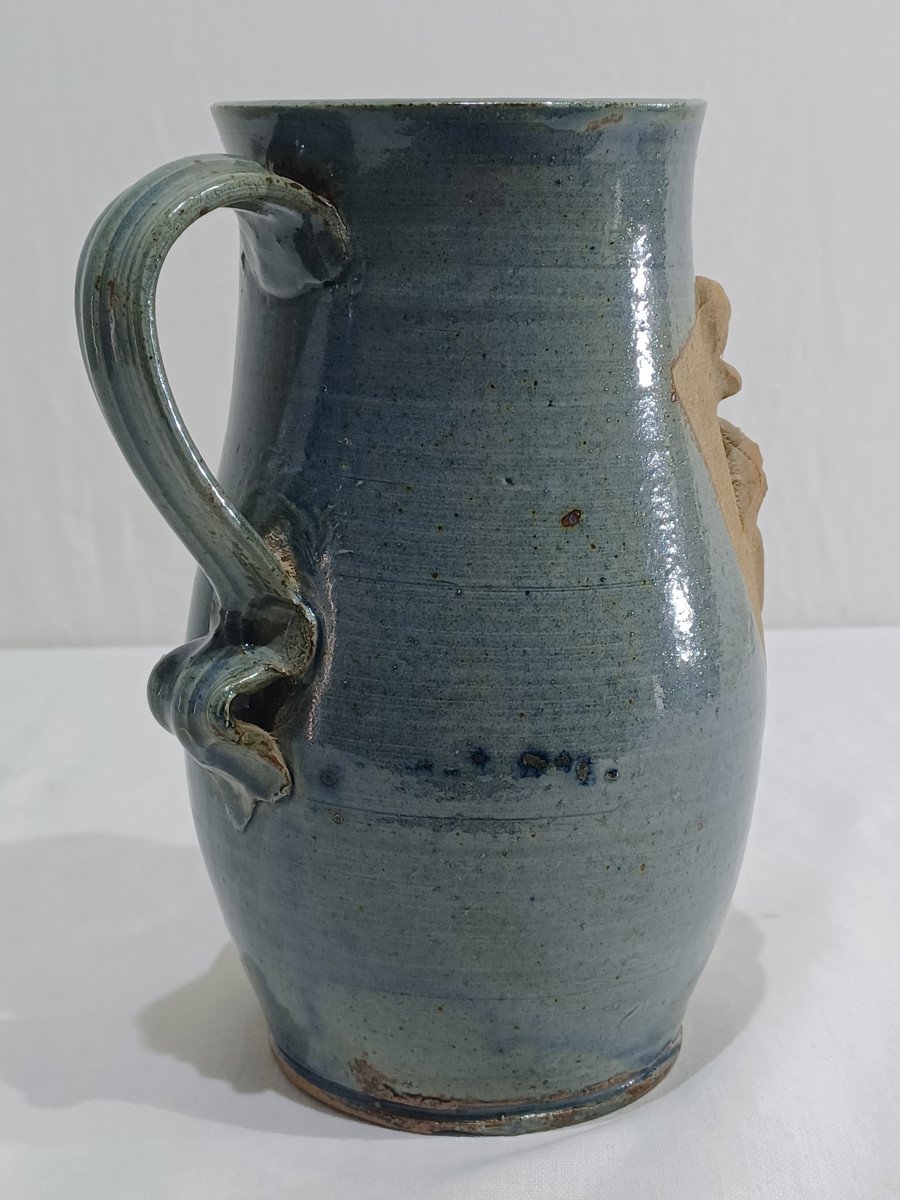 Anthropomorphic Stoneware Pitcher-photo-3