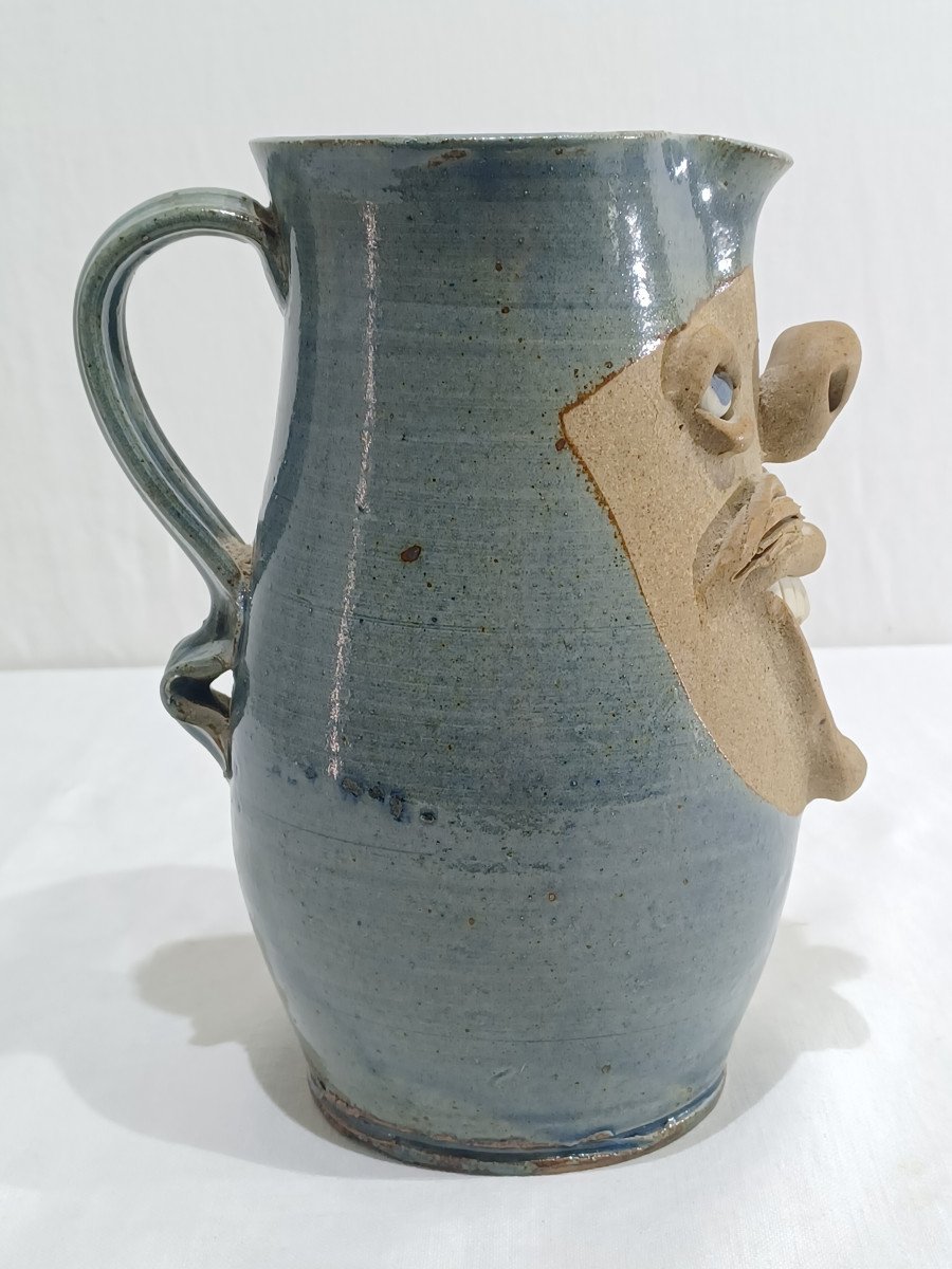 Anthropomorphic Stoneware Pitcher-photo-4