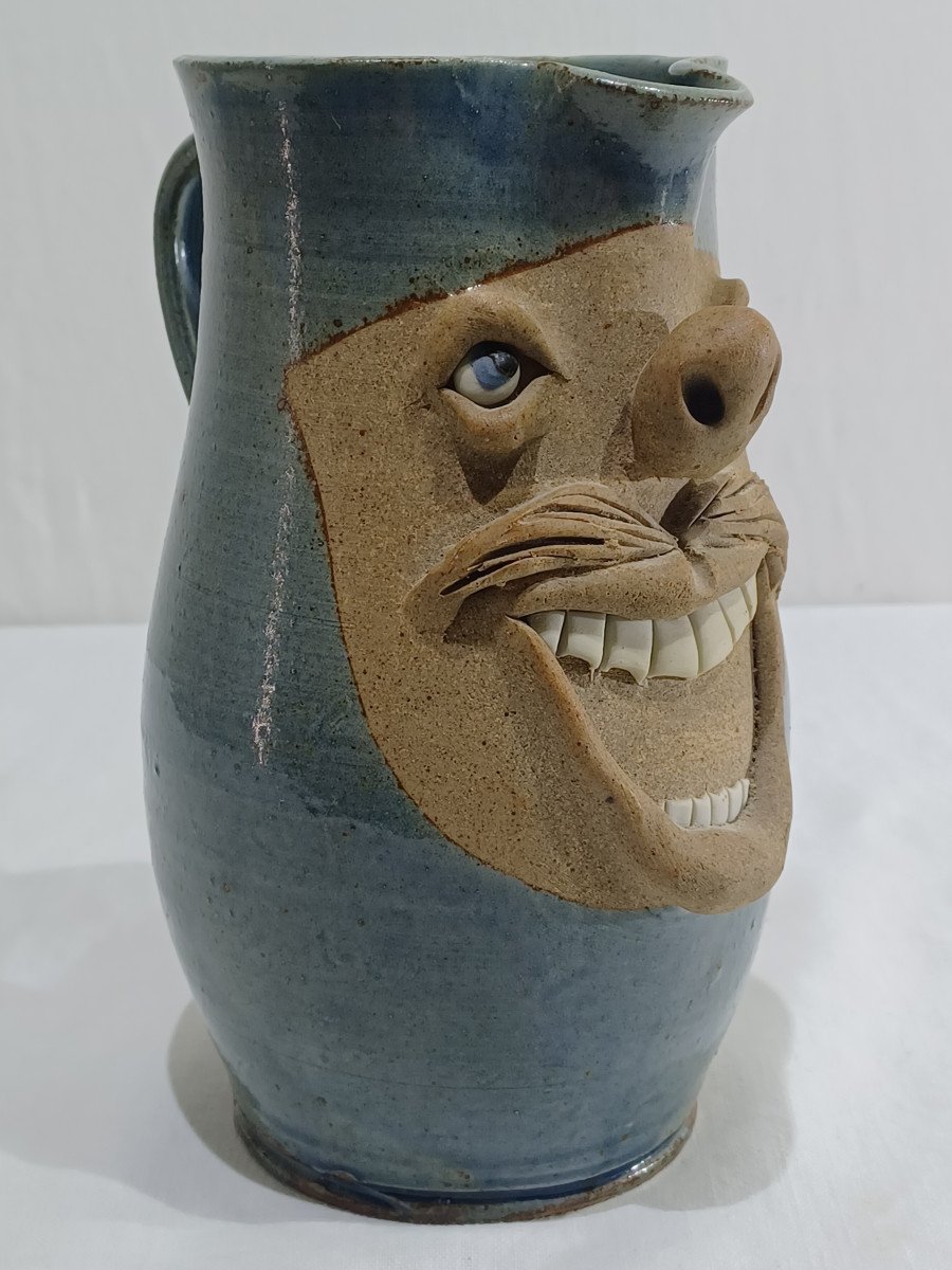 Anthropomorphic Stoneware Pitcher-photo-5