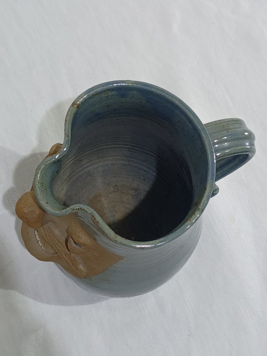 Anthropomorphic Stoneware Pitcher-photo-7