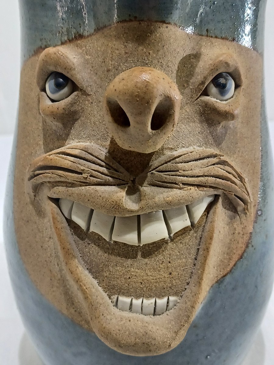 Anthropomorphic Stoneware Pitcher-photo-8