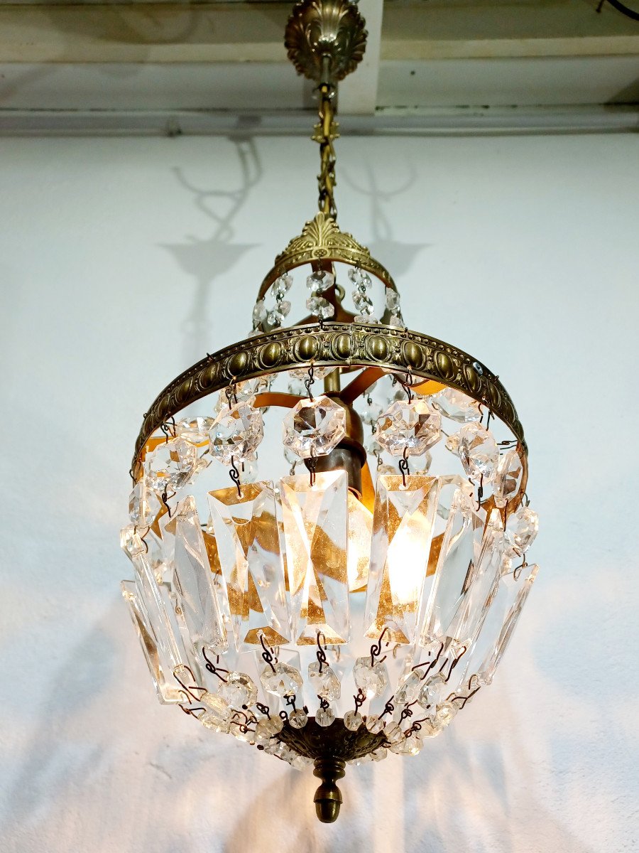 1 Light Hot Air Balloon Chandelier	-photo-2