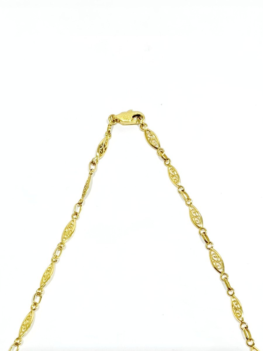 Art Deco Gold Necklace-photo-2