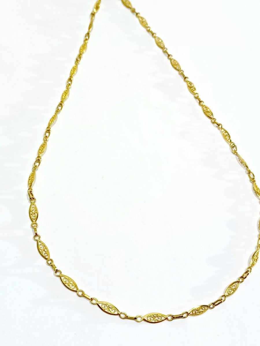 Art Deco Gold Necklace-photo-3