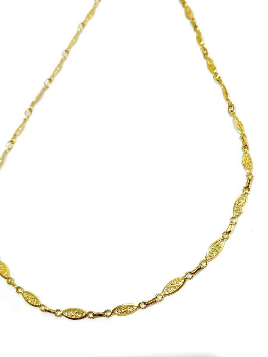 Art Deco Gold Necklace-photo-4