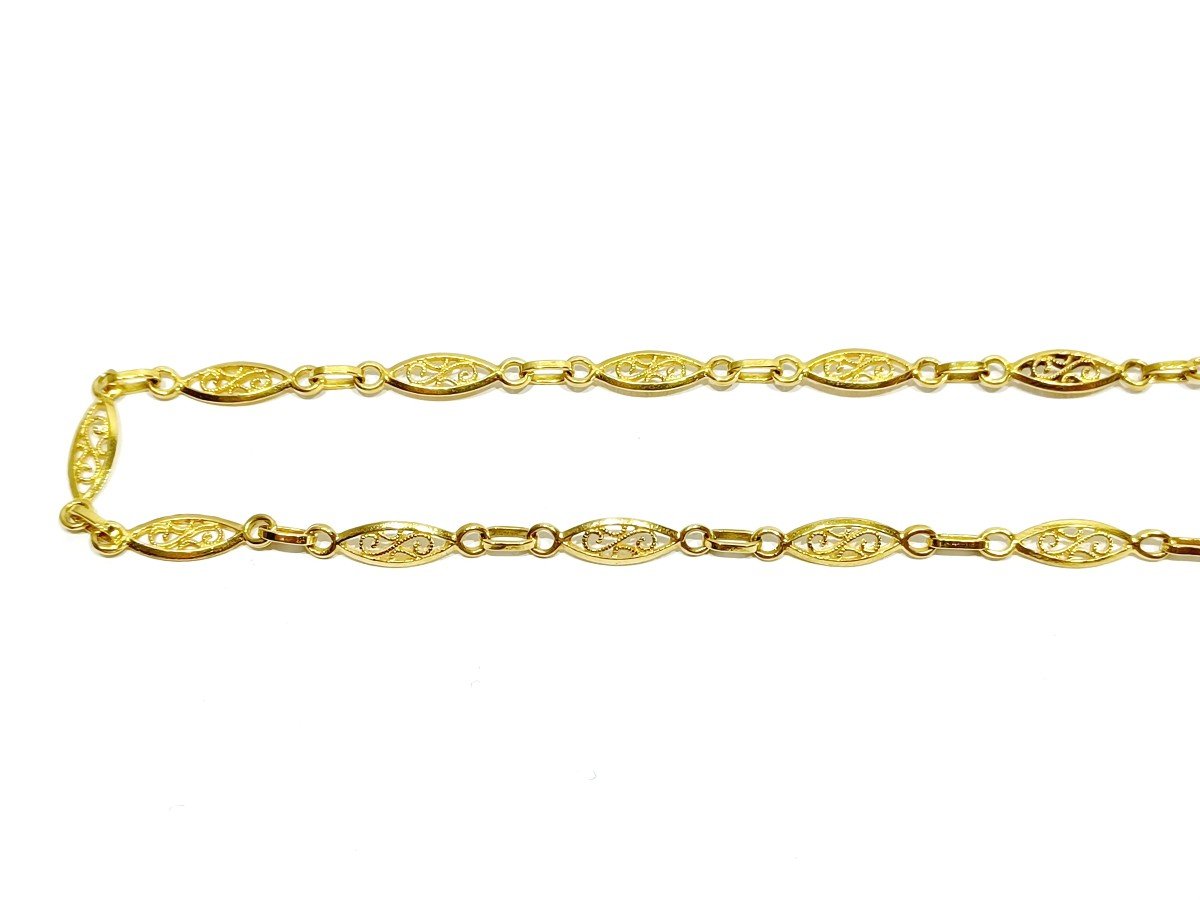 Art Deco Gold Necklace-photo-4