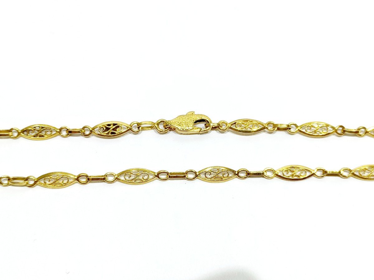 Art Deco Gold Necklace-photo-5