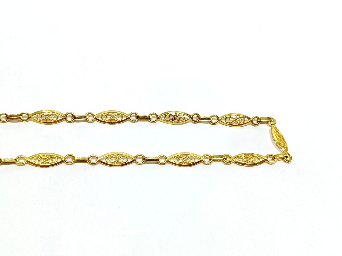 Art Deco Gold Necklace-photo-6