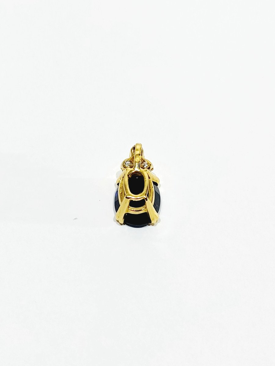 Gold, Diamond And Sapphire Pendant-photo-4