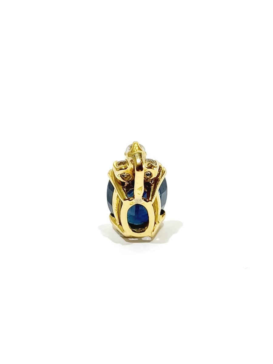 Gold, Diamond And Sapphire Pendant-photo-5